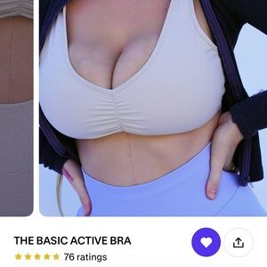 THE BASIC ACTIVE BRA DUSTY ROSE XXL